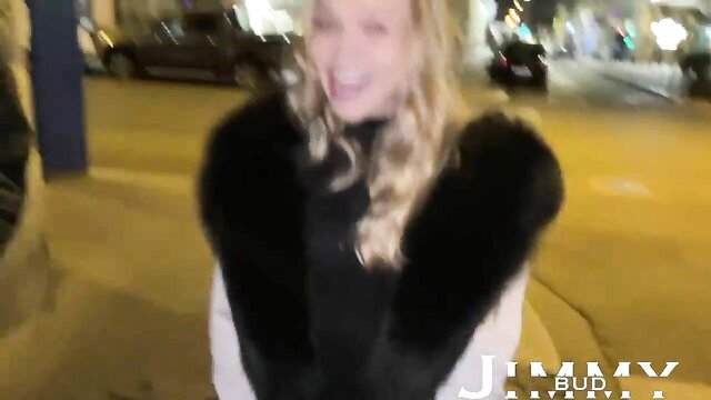 cum, cumshot, teen - brunette and blonde pornstars enjoy double penetration in public