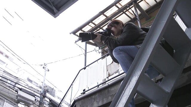 female, caught, got - japanese female photographer gets caught in the act