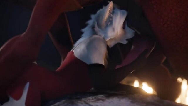 cartoon, big cock, blonde - furry prostitute encounters feral dragons in explicit hd encounter