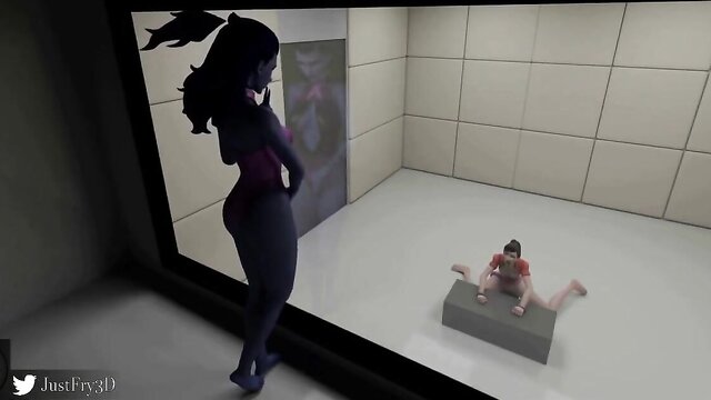 cute cartoon girl enjoys tentacle tickling in deepthroat hentai : Ts