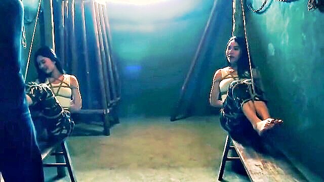 brunette, fetish, asian - gagged chinese bdsm video