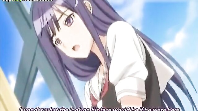 hentai video featuring a cute girl in stockings giving a footjob : We