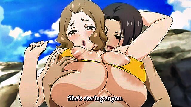 cartoon, anime, big tits - valkyrie mermaid explores her sexuality with breastplay and masturbation in hentai video