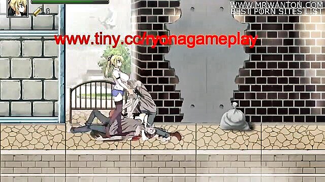 hentai, blonde, hot - paio hazard game featuring hot blonde ryona in erotic zombie hentai