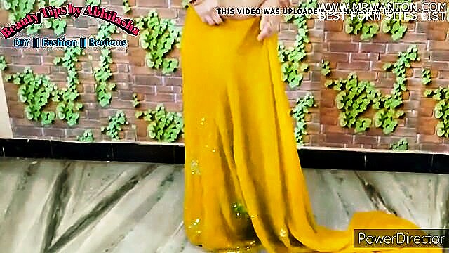 mature asian in yellow saree gets naughty in hd porn : Bang