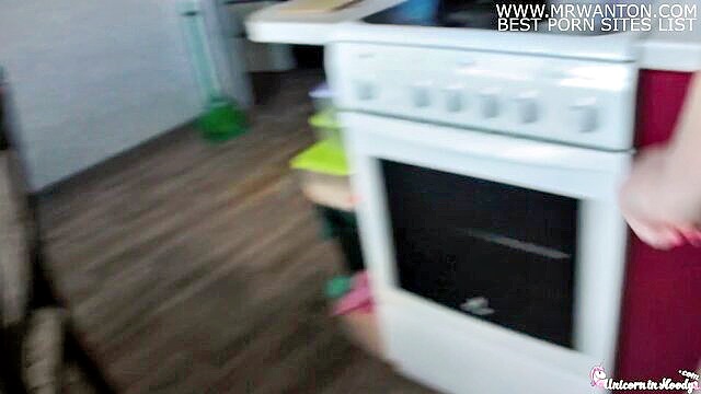 unicorninhoody - milf with big boobs and a big ass gets fucked hard in the kitchen