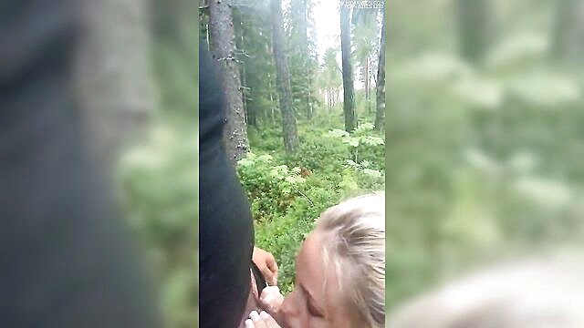 amateur, blonde, swedish - romantic swedish couple enjoys outdoor cuckoldry with a 60 fps twist