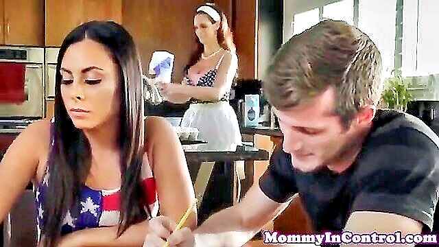 stepmom and teen threesome : Angel