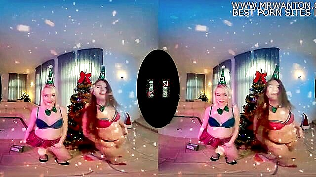 Marilyn Sugar, Mila Fox, Marilyn - vrhush naughty christmas threesome with marilyn sugar and mila fox blowjob blonde pov hd vr brunette threesome caucasian shaved natural tits missionary doggystyle cowgirl reverse cowgirl VRHush