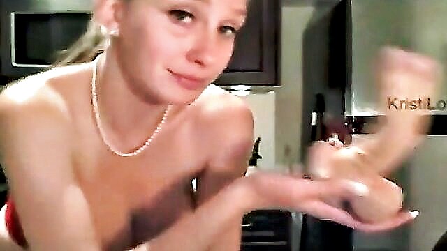 Kristi Lovett - kristi lovett deepthroats marital device and toys in steamy video