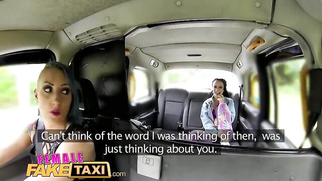 Alessa Savage - female taxi driver pleasured with belt assisted strapon action Female Fake Taxi