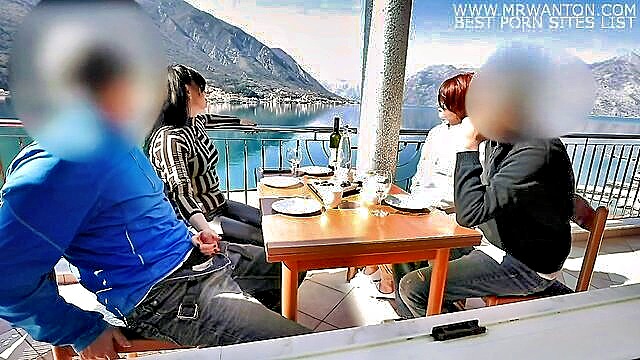Alexandra Wett - public handjob leads to intense orgasm in restaurant Milf
