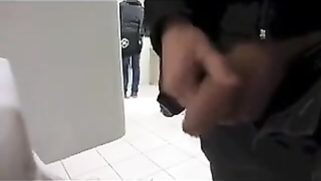 public restroom voyeurism with hidden camera : Cums