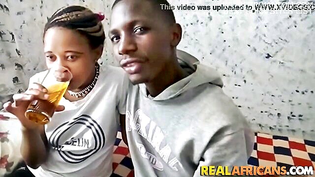 african college couples intense homemade sex tape : Real Africans