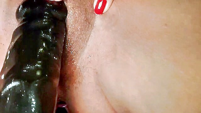 big clit, austrian, pussy licking - hot european girl pleasures herself with toys in full hd