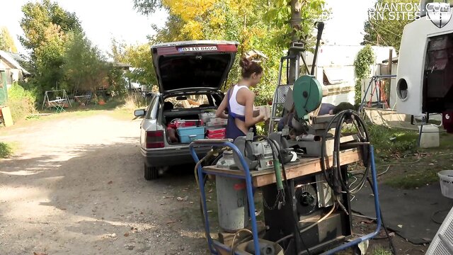 Lullu Gun, Jason Steel - german girl lullus wild ride to hot sex in trailer park ama