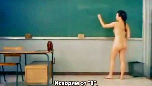 school, mature, parody - old and mature teacher strips down in classroom parody