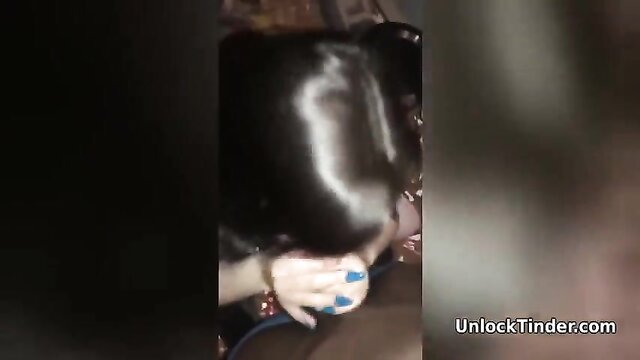 white trash tinder girl gives passionate blowjob in pov : ama