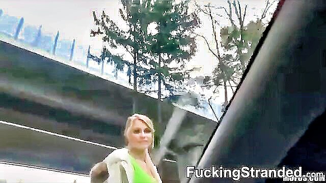 Karina Grand - red sexy hitchhiker sweetheart karina grand drilled in the woods red hawt hitchhiker hottie karina grand ends up getting intensely pumped in the woods valuable thing this lad helped her out and that