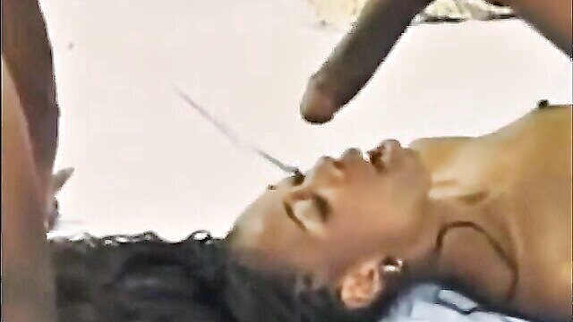 black, ebony, blowjob - black girl gives a deep and satisfying blowjob