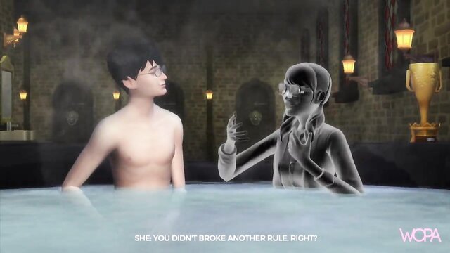 hentai, animated, animation - harry potter and moaning myrtle in animated hentai