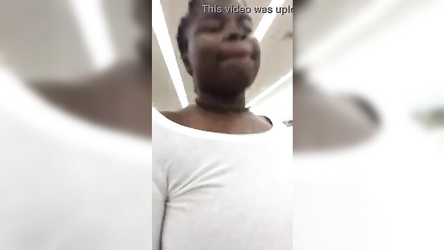 black beauty flaunts assets in public pov solo : Milf