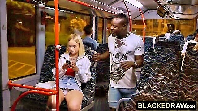 blackedraw on her way home this babe took a detour for some bbc when emily boards the bus this babe meets a tall darksome stranger who doesnt hold back with the compliments not solely that but tha : Blacked Raw