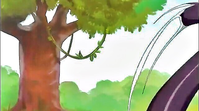 enemies - divine arms force cumshot in cartoonish outdoor animation Cums