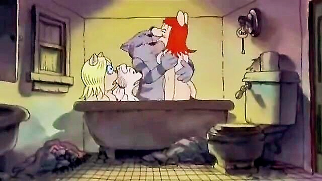 bath, orgy, cartoon - wild cartoon orgy in a steamy bathtub with fritz the cat and friends