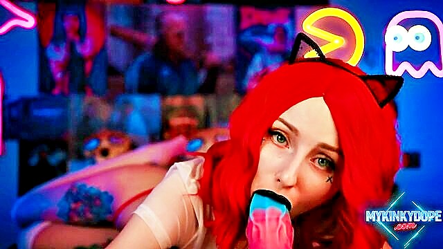 cosplay girl kinky using hudge dildo for blowjob blowjob cosplay fetish hd porn pov pornstar redhead solo female verified models tattoo toys kink point of view redhead cosplay gamer gir : Girl Girl