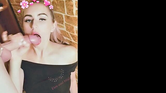 amateur, blonde, big dick - a teenage girl records her encounter with her neighbor on snapchat while engaging in sexual acts including riding his penis and receiving oral pleasure