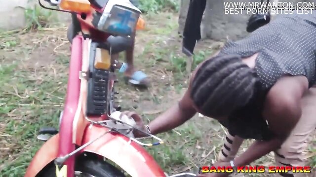 AN - african wife cheats with gangster in abandoned building ama
