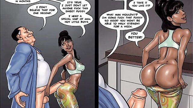 three, comic - sultry comic book rendition of the three mayors debauchery