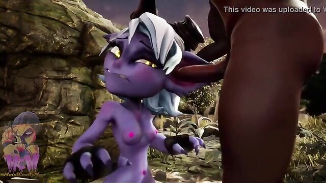 fucking, hentai, cartoon - experience intense ear pleasure with tristana in this steamy 3d animation