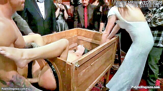Adriana Chechik - bound brunette beauty fucked in public fetish public voyeur nudist bdsm humiliation bondage brunette babe domination group hardcore fucking fucking hardcore group bigcock humiliation