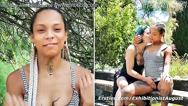 tramadol using exhibitionists freya and ice tattoo indulge in outdoor lesbian pleasure : Ersties