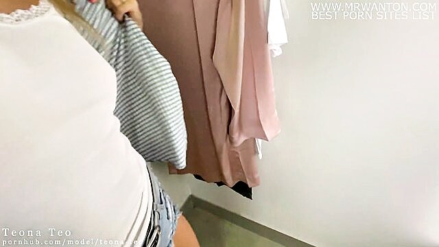 Teona Teo - young 18 year old teona teos wild encounter in a busy changing room