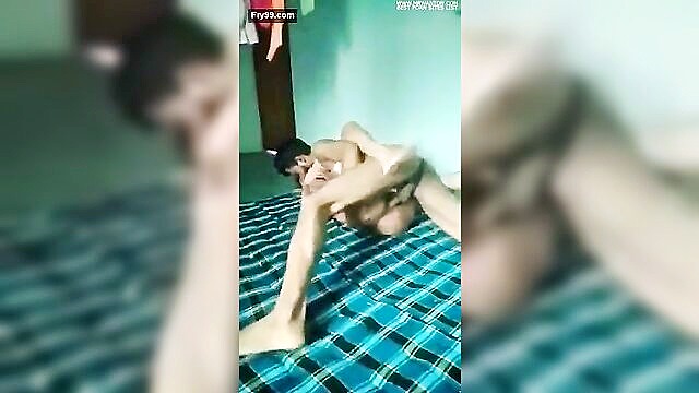 indian, cowgirl, hardcore - skinny indian girl gets pregnant from homemade sex with friends boyfriend