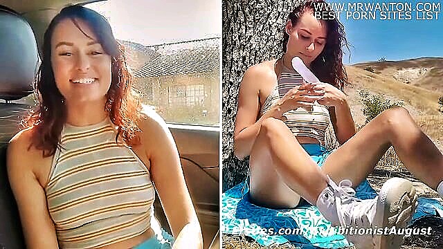 August - exhibitionist august and serinas outdoor solo adventures Ersties