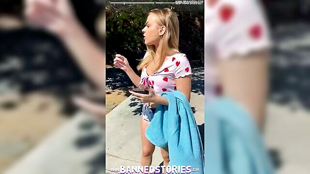 Anna Claire Clouds - anna claire clouds enjoys public outdoor sex in pink bikini