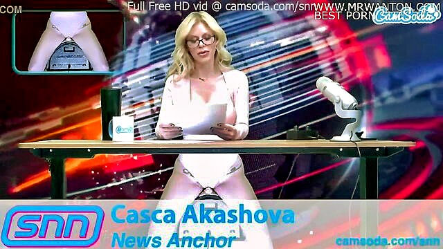 Casca Akashova - casca akashova news anchor milf indulges in on air self pleasure and fantasy play Cam Soda