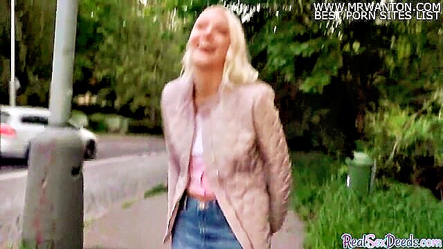 public, european, cumshot - blonde 25yo cutie gives blowjob to his huge dick in public cumshot public european big dick blonde babe blowjob outdoor amateur closeup pov beautiful cute reality agent cumshot europea