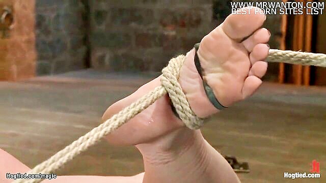 Annabelle Lee, Claire Adams - lesbian pornstars restrain and humiliate their slave with bondage and anal toys Kink