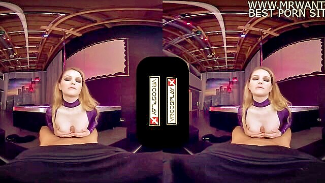 vr cosplayx presents busty superheroine stripperella in erotic 3d ride : Vrcosplayx