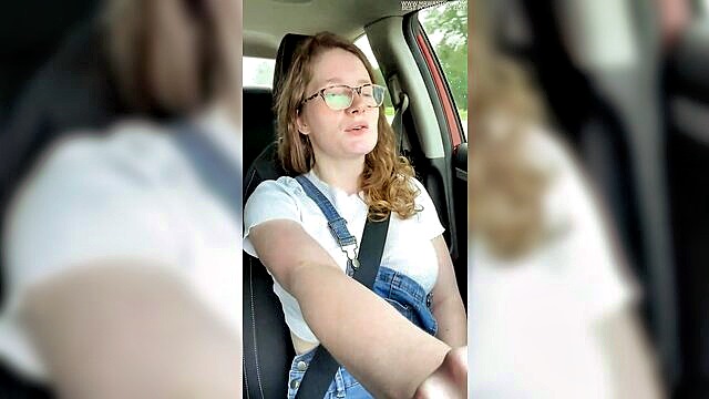 masturbation, busty, car - a shy rural girl pleasures herself in her vehicle featuring masturbation busty solo play and nerd aesthetics