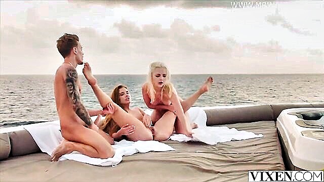 Vixen - vixen bffs lika mary have passionate threesome on yacht kissing tattoo doggystyle babe threesome facial outdoor blowjob brunette fingering deepthroat cum in mouth facial outdoor blowjo Vixen