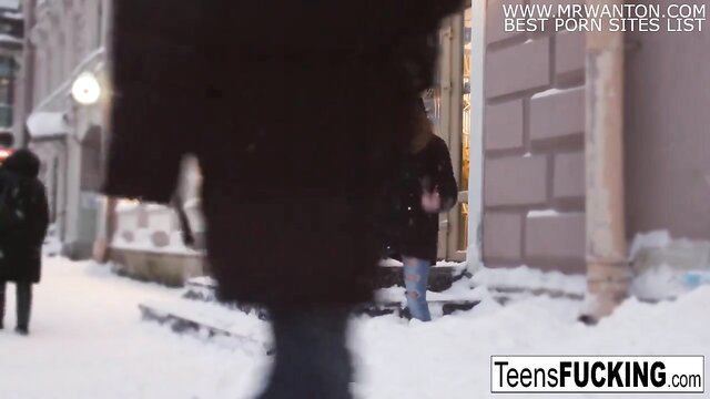 teen brunette stasya warms up with steamy porn video : Teens Fucking