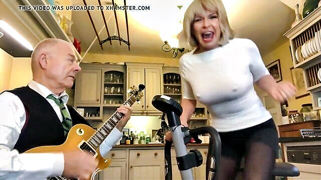 big tits, british, babe - british blonde milf sings a softcore song about her big tits and sensual experiences