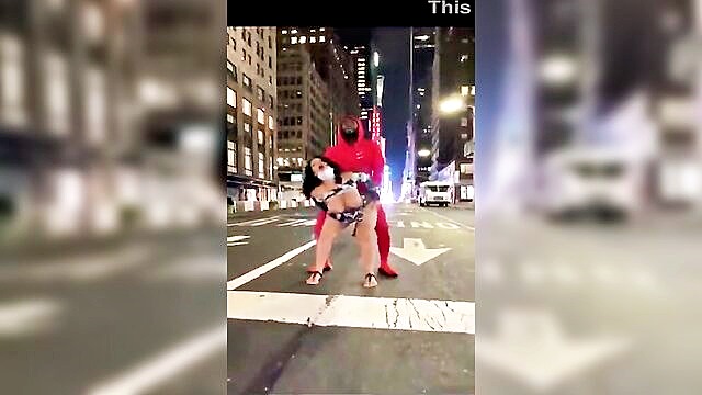 King Nasir - interracial couple queen rogue and king nasir enjoy public sex outdoors in new york city