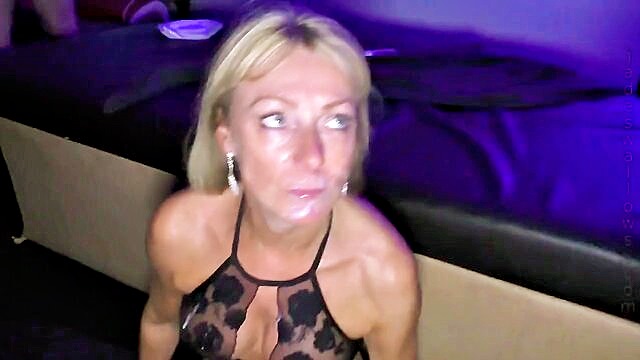 british, blowjob, bukkake - british afuk lady shows off her oral skills in a wild video